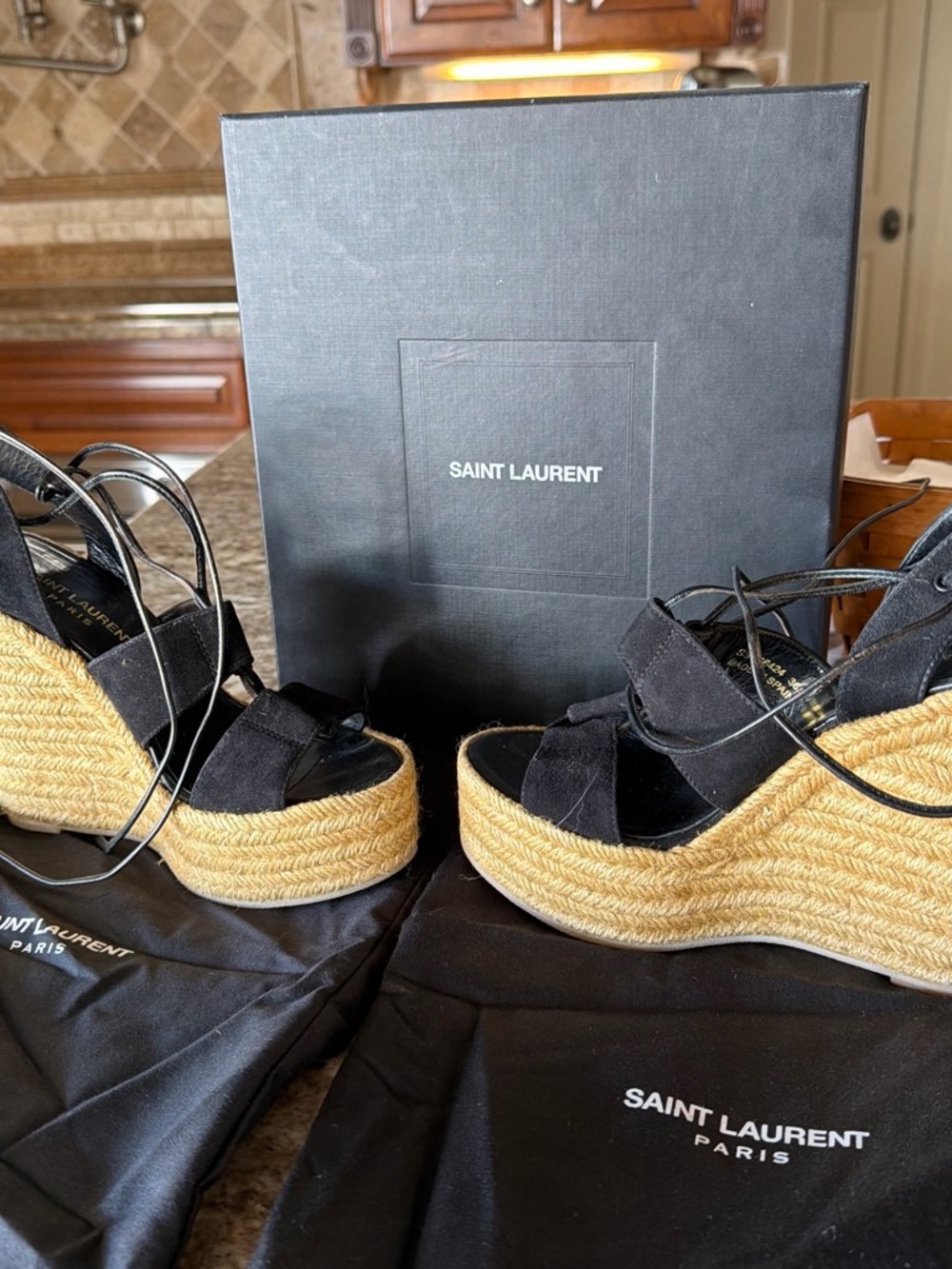 Saint Laurent wedges size 6.5w